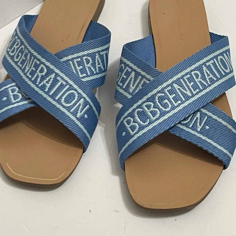 BCBGeneration blue flat Sandals sz 9 - Picture 5 of 12